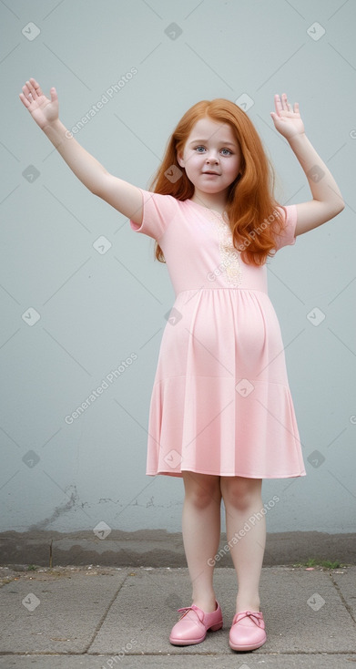 Serbian child girl with  ginger hair