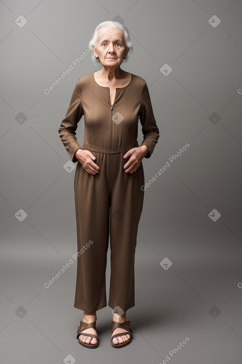 Swiss elderly female with  brown hair