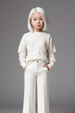 Child female with  white hair