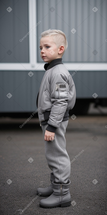 Icelandic infant boy with  gray hair