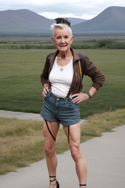 Irish elderly female with  brown hair