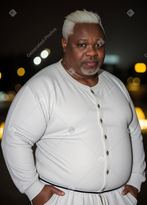 Nigerian middle-aged male with  white hair