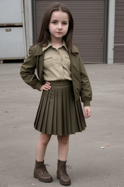 Macedonian child girl with  brown hair