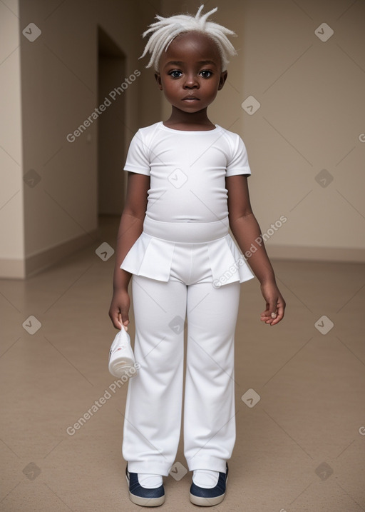 Togolese infant girl with  white hair