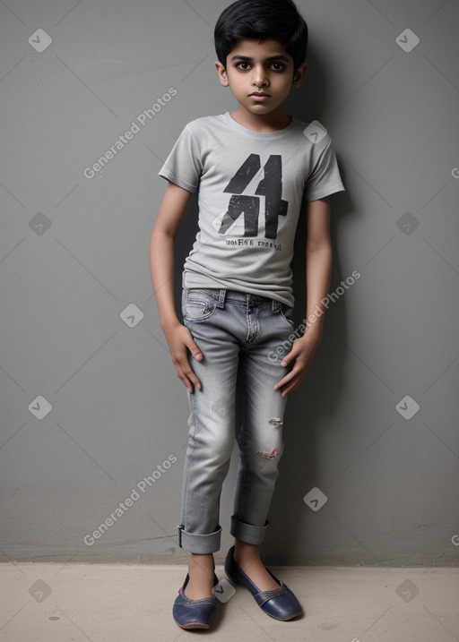 Pakistani child boy with  gray hair