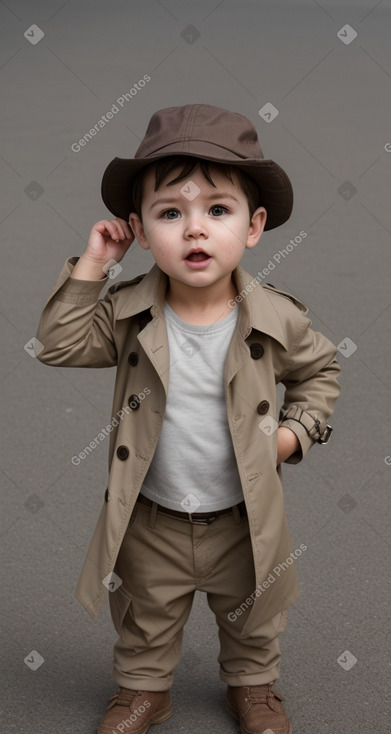 New zealand infant boy with  brown hair