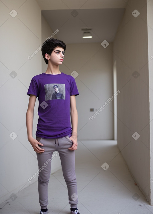 Syrian teenager boy with  gray hair