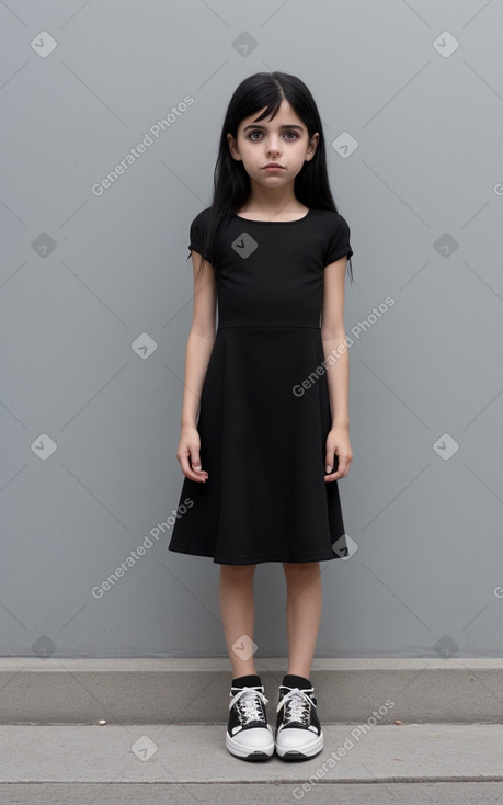 Argentine child girl with  black hair