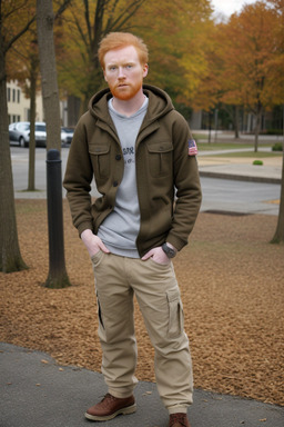 American adult male with  ginger hair