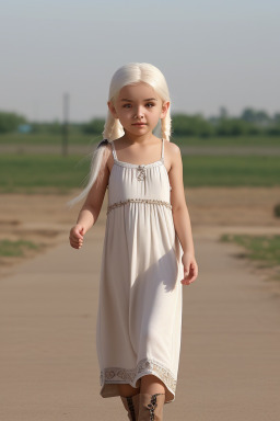 Uzbek child female with  white hair