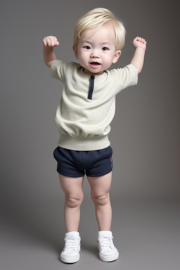 Vietnamese infant boy with  blonde hair