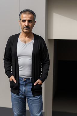 Jordanian middle-aged male with  black hair