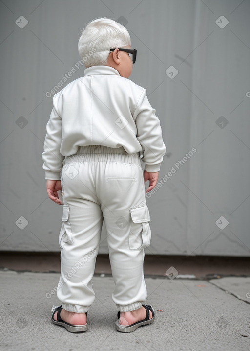 Ecuadorian infant boy with  white hair