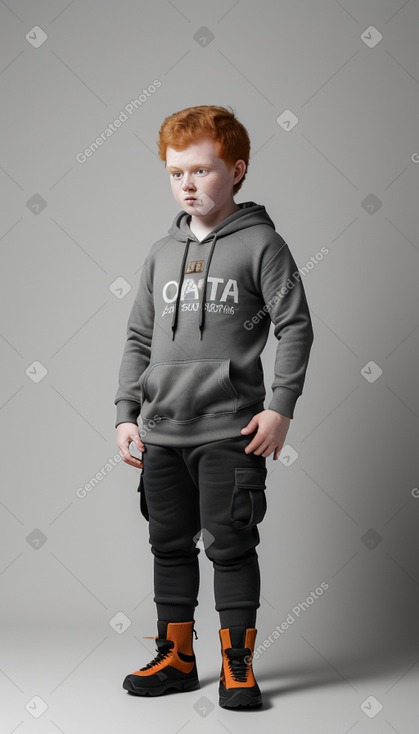 Italian child boy with  ginger hair