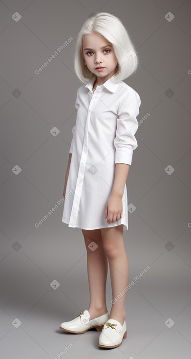 Romanian child female with  white hair