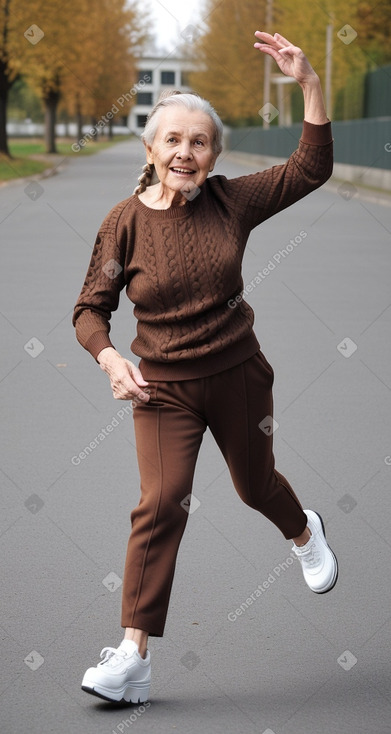 Finnish elderly female with  brown hair