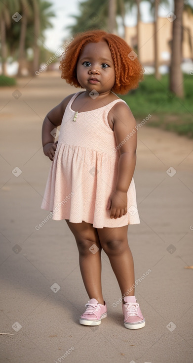 Senegalese infant girl with  ginger hair