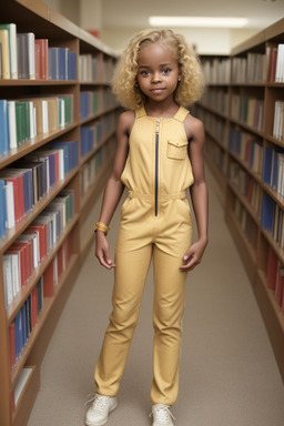 African child girl with  blonde hair