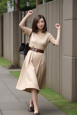 Japanese adult female with  brown hair