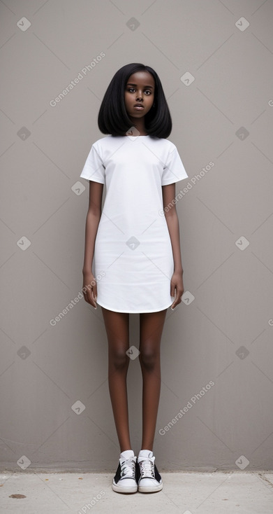 Somali teenager girl with  white hair