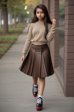 Nepalese teenager girl with  brown hair