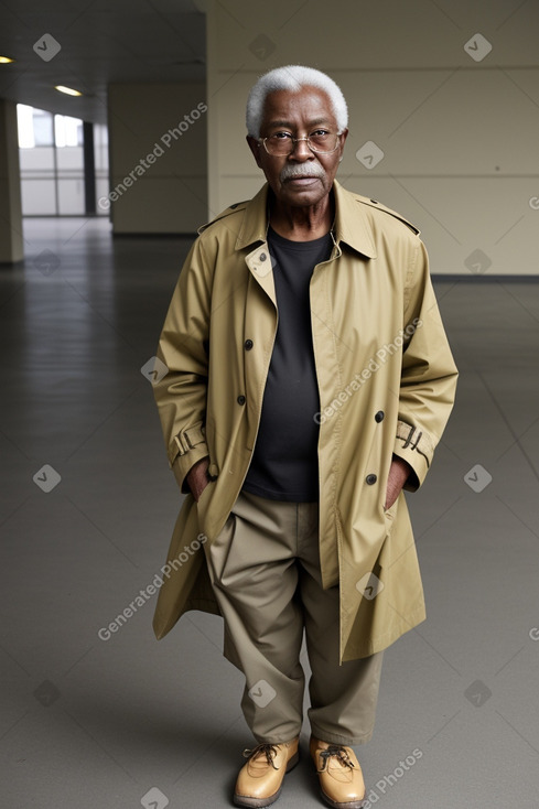 African american elderly male with  black hair