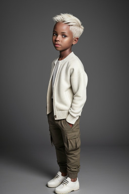 African child boy with  white hair