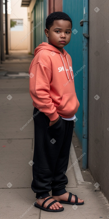 South african child boy with  black hair