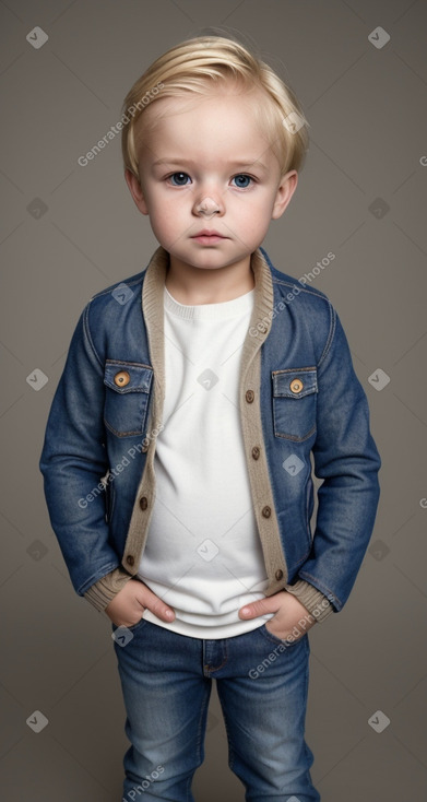 Czech infant boy with  blonde hair