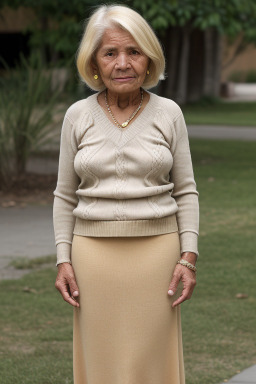 Bolivian elderly female with  blonde hair