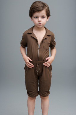 Italian child boy with  brown hair