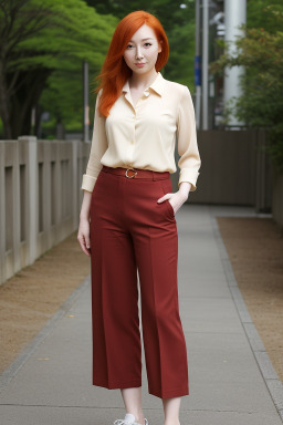 Japanese adult female with  ginger hair