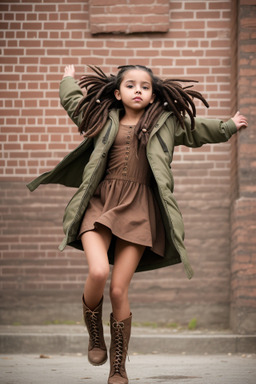 Guatemalan child girl with  brown hair