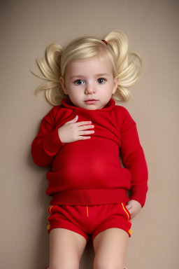 Macedonian infant girl with  blonde hair