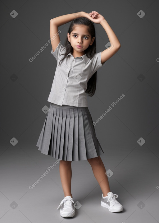 Venezuelan child girl with  gray hair