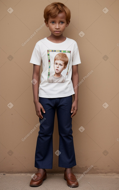 Malian child boy with  ginger hair