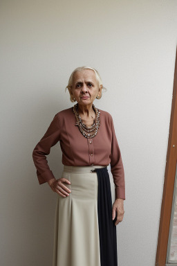 Yemeni elderly female with  blonde hair