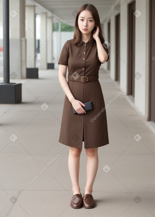 Korean adult female with  brown hair