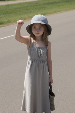 Child female with  gray hair