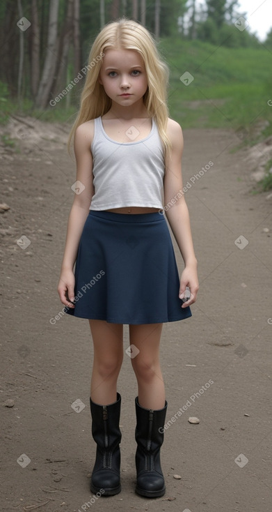 Ukrainian child girl with  blonde hair