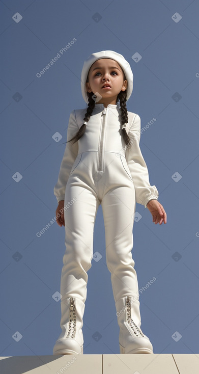 Uzbek child female with  white hair