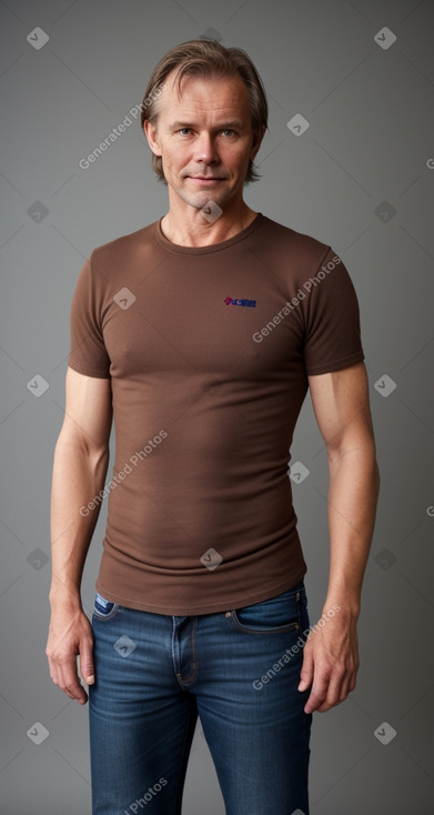 Norwegian 45 years male with  brown hair