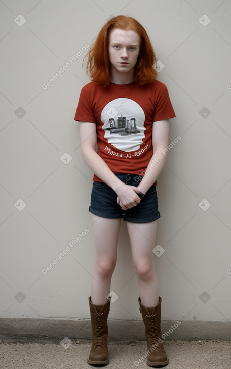 French young adult non-binary with  ginger hair