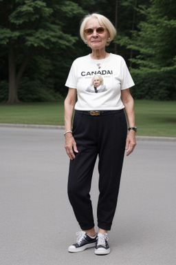 Canadian elderly female with  blonde hair