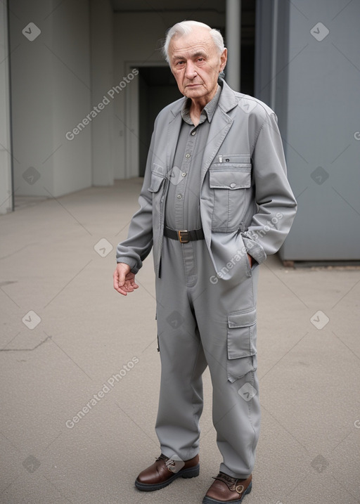 Russian elderly male with  gray hair