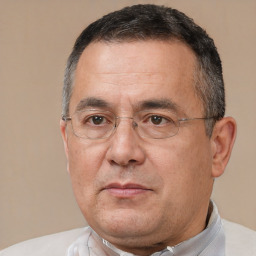Neutral white adult male with short  brown hair and brown eyes