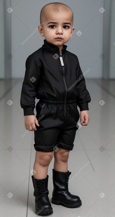 Qatari infant boy with  black hair