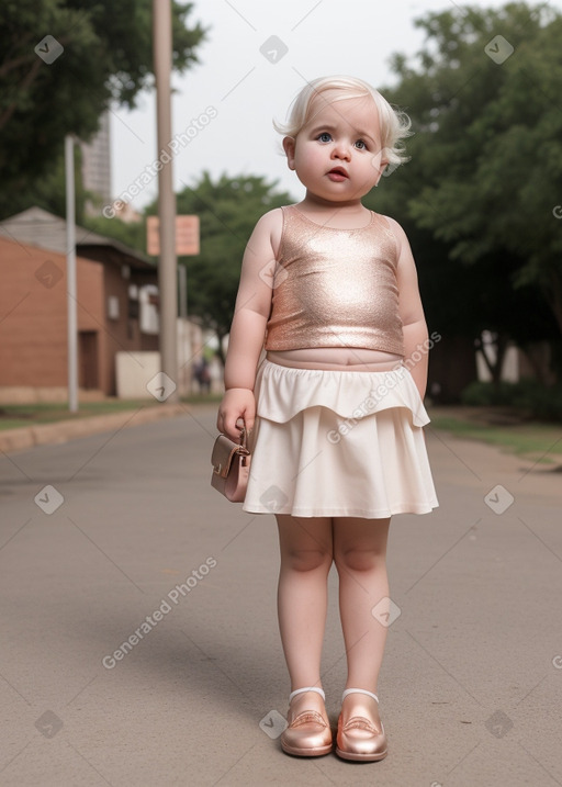 South african infant girl with  white hair