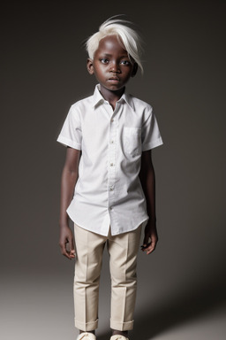 Ugandan child boy with  white hair