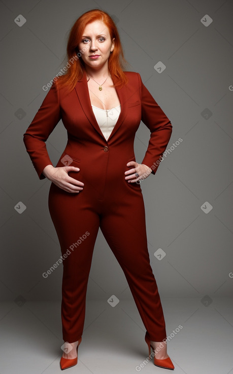 Macedonian 45 years female with  ginger hair